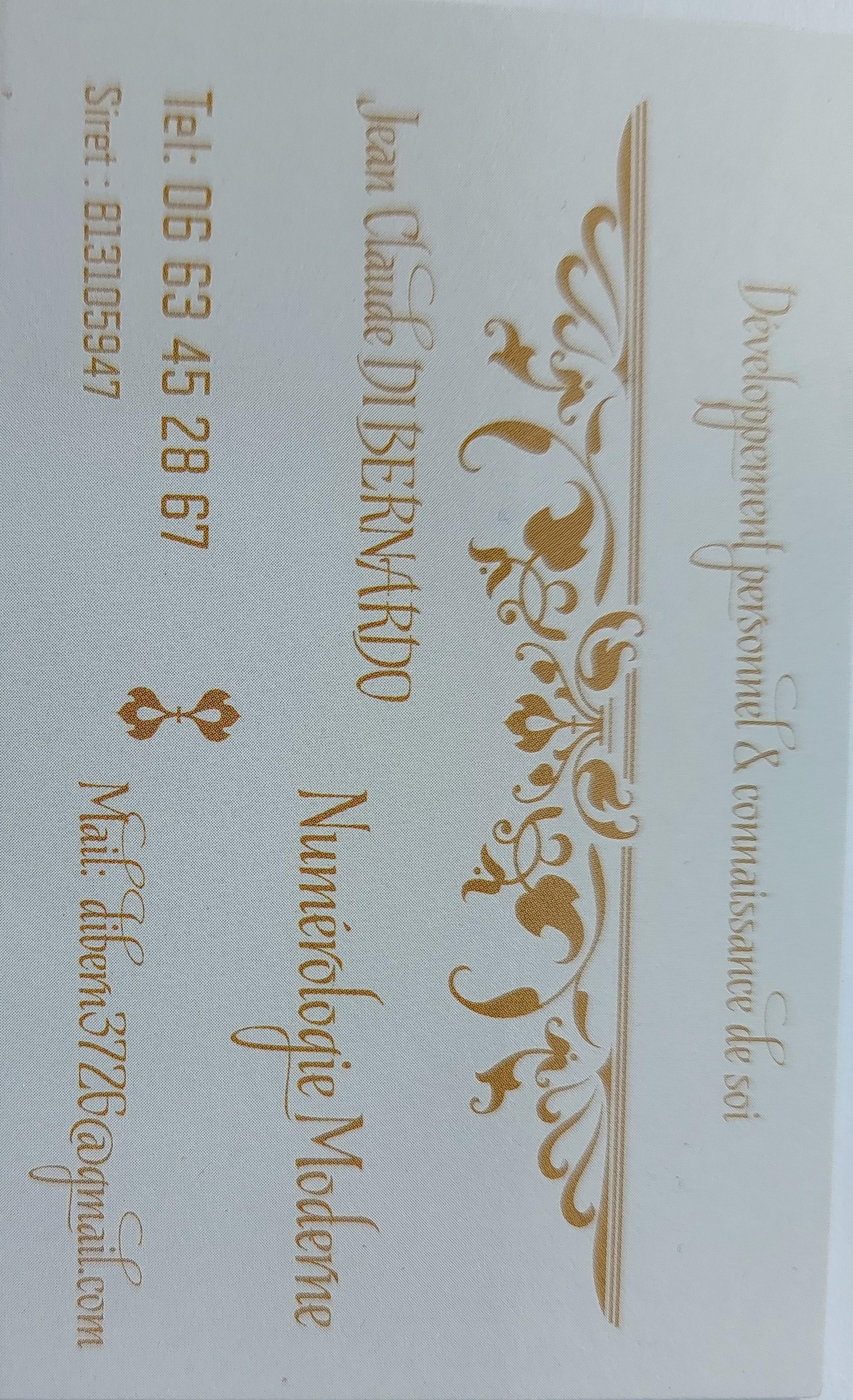 carte de visite de Jean claude Dibernardo