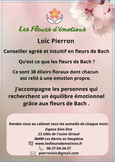 flyer de l'activité de Loic Pierron